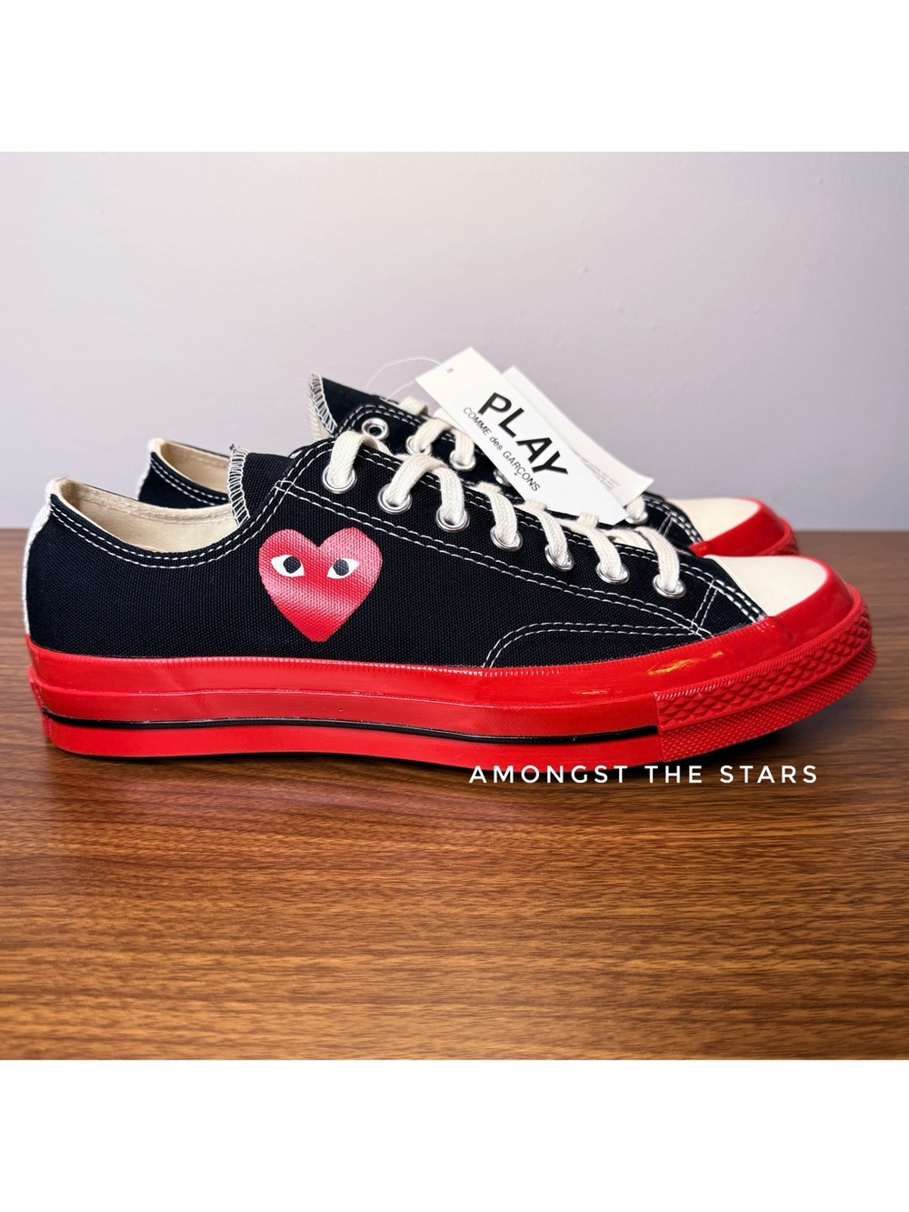 Converse x Play Commes des Garcon Chuck Taylor 70 Black & Red Low Sneakers